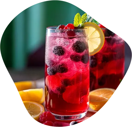 ベリーのレモネードジュース