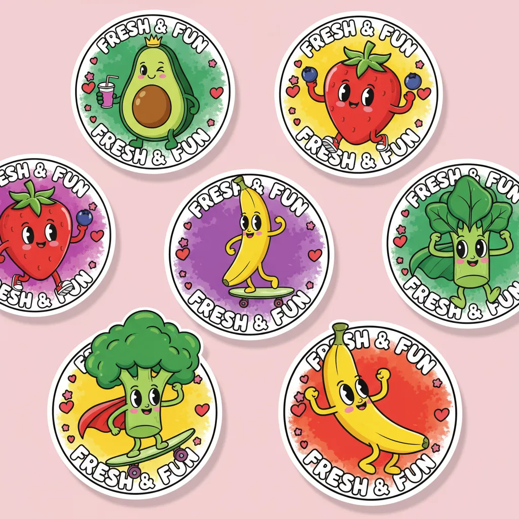 キャラクターのステッカー